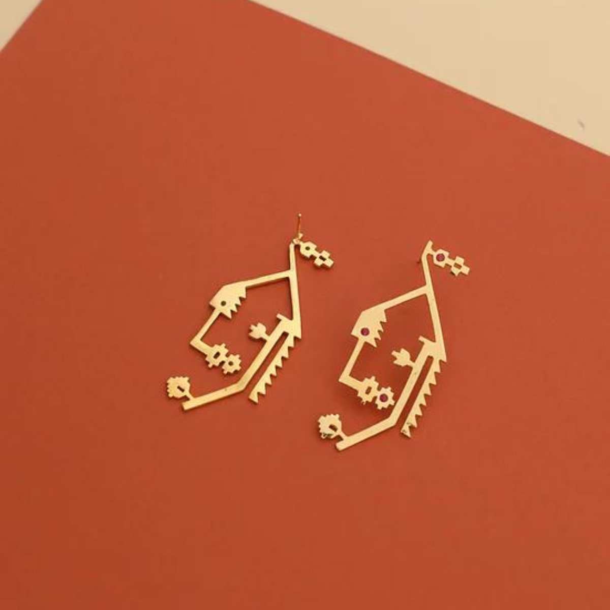 Korat Brass Earrings | 18K Gold Plated