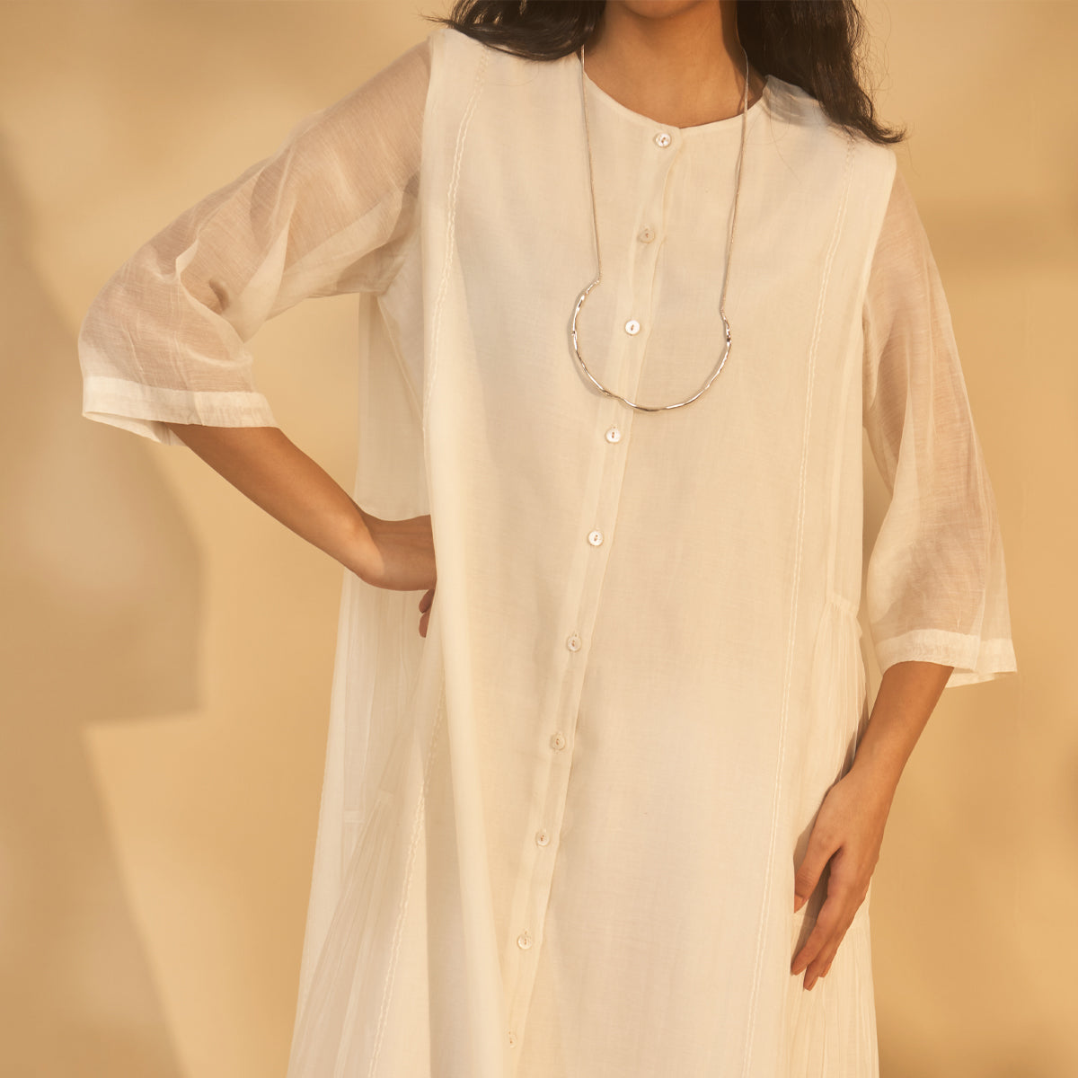 Noon Kurta - Ivory