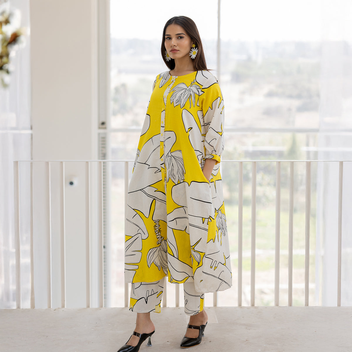 Plantain Orchard Button Down kurta set