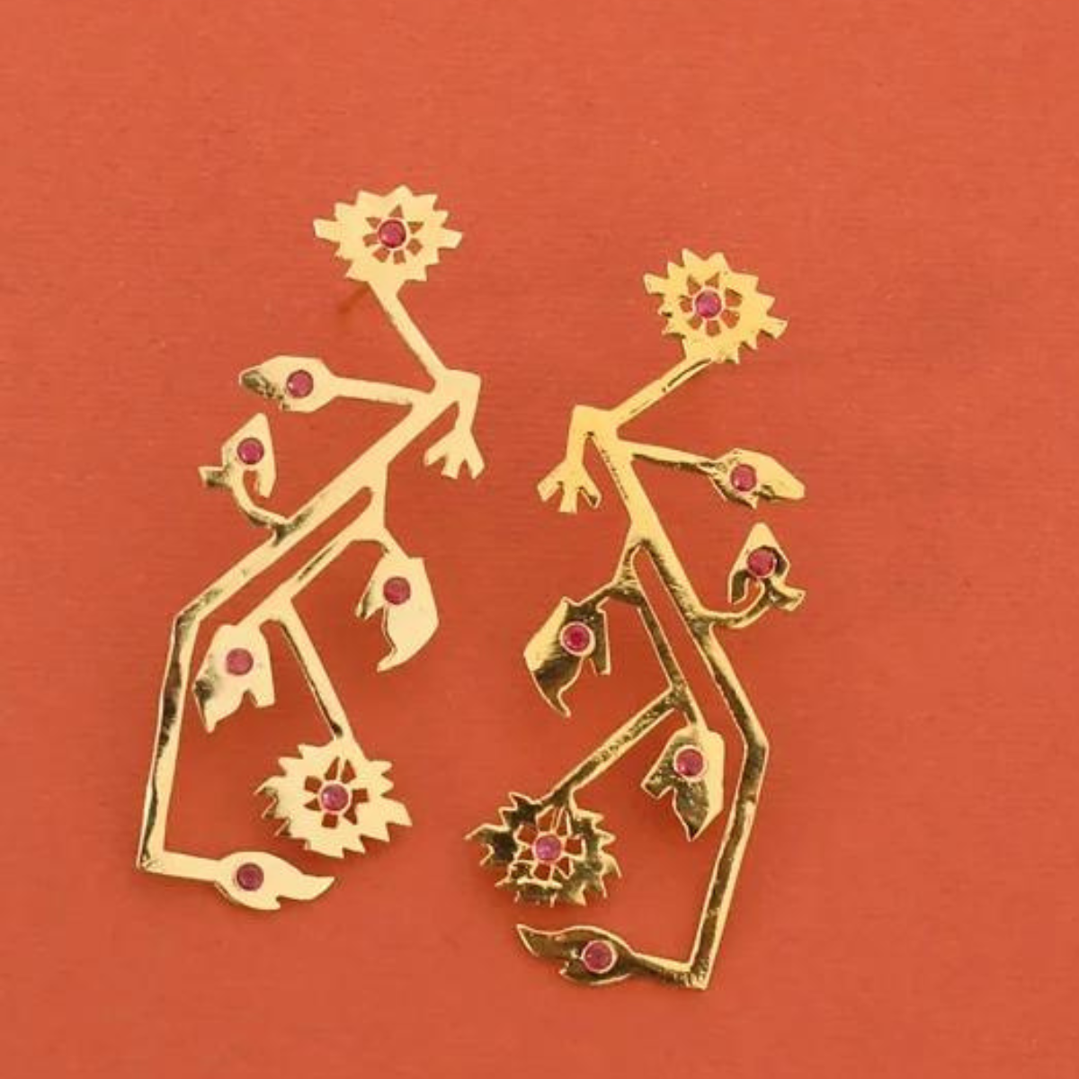 Tersa Brass Earrings | 18K Gold Plated