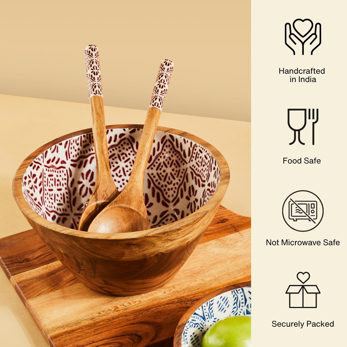 Tuli Wooden Salad Bowl (10 inches)