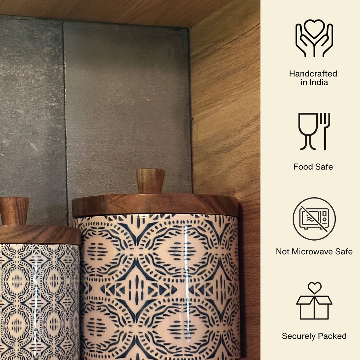Fai Wooden Storage Jar (5 inches)