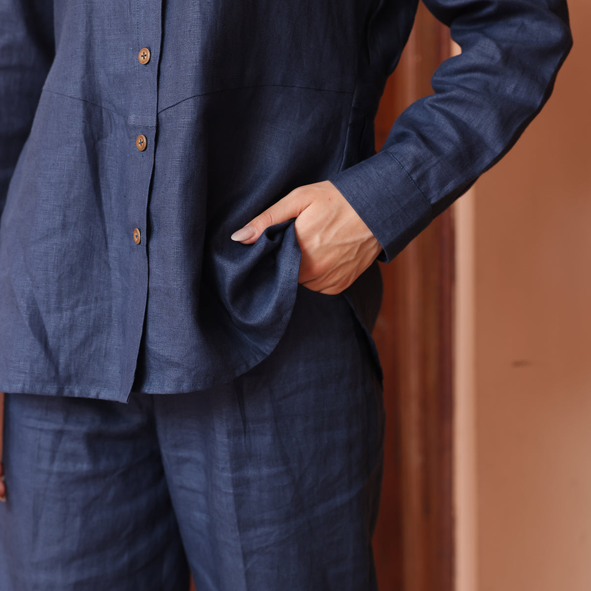 100% Hemp Pants - Navy