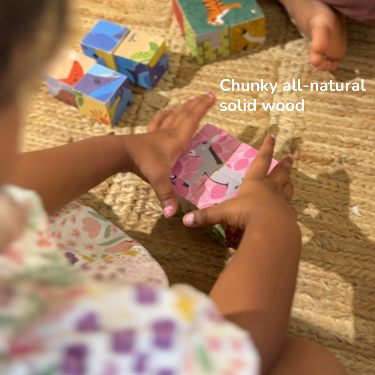 My First Block Puzzles - Farm | Wooden 6-in-1 Puzzle Set (4 Blocks)
