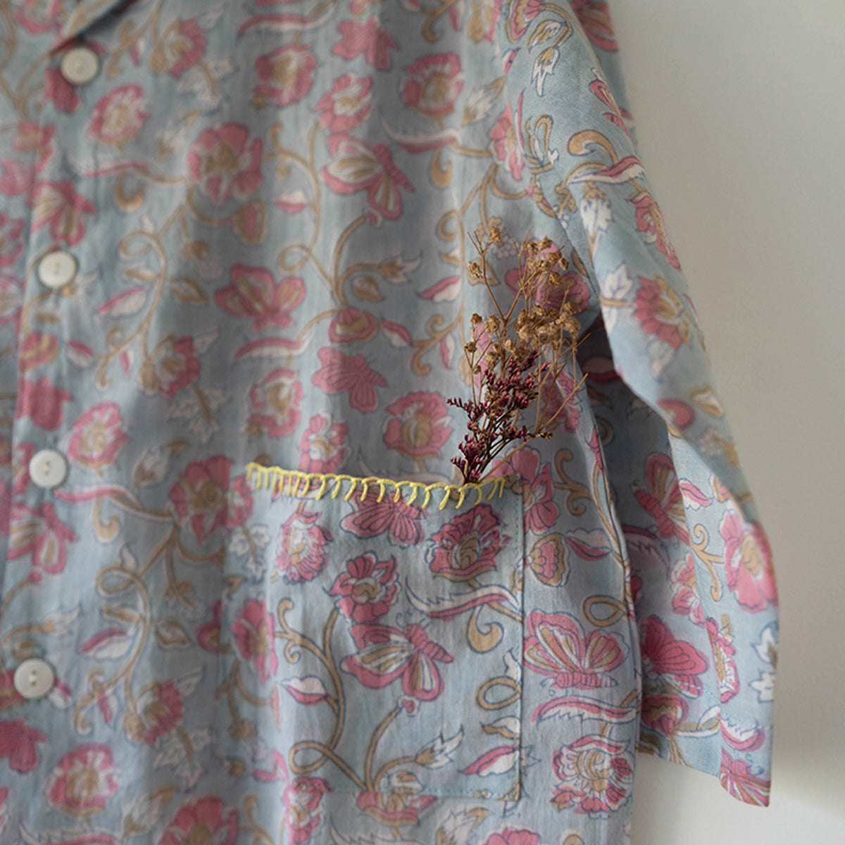 Cloud Drift Shirt In Sky Blue Butterfly
