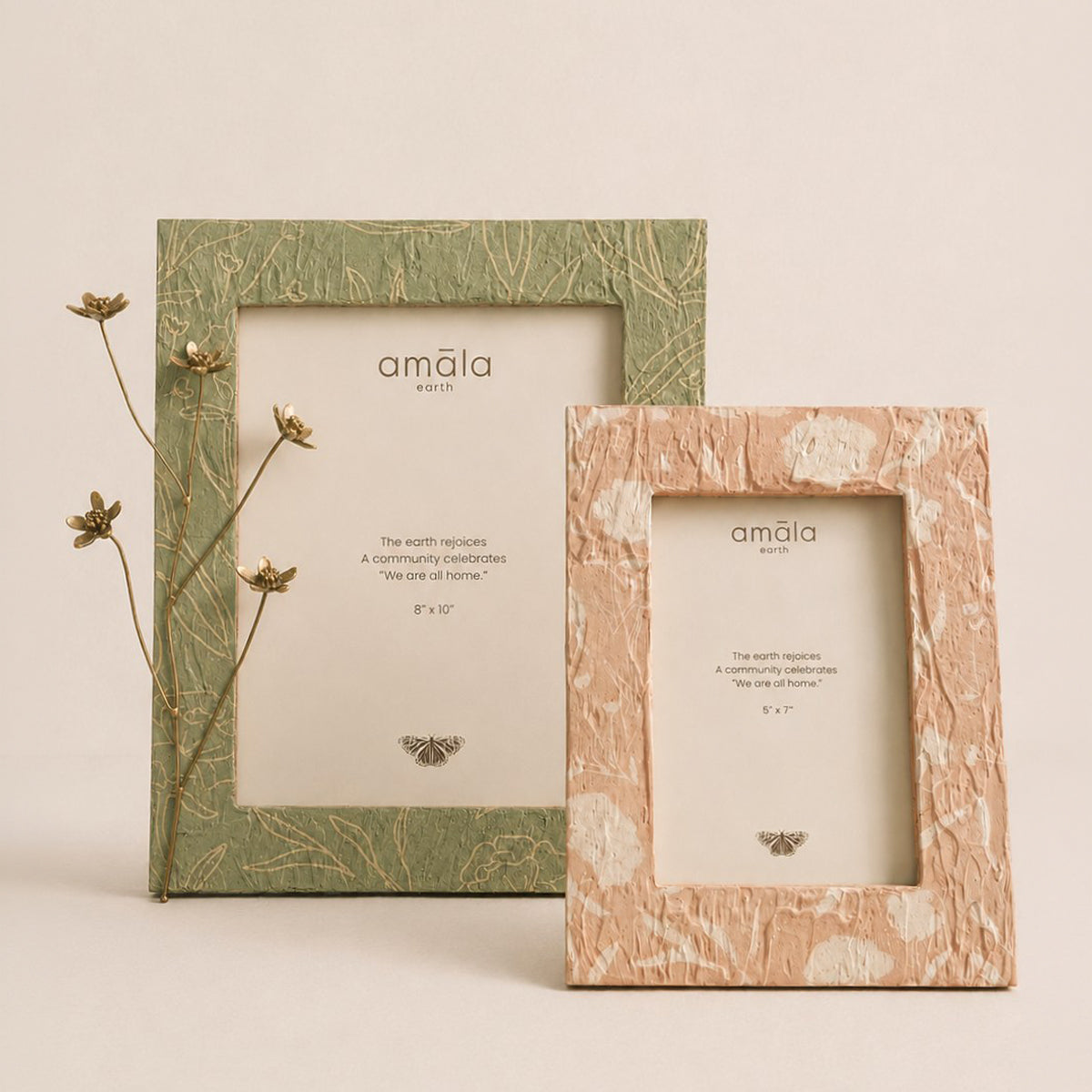 Wildflower Frame - Sage Green & Gold
