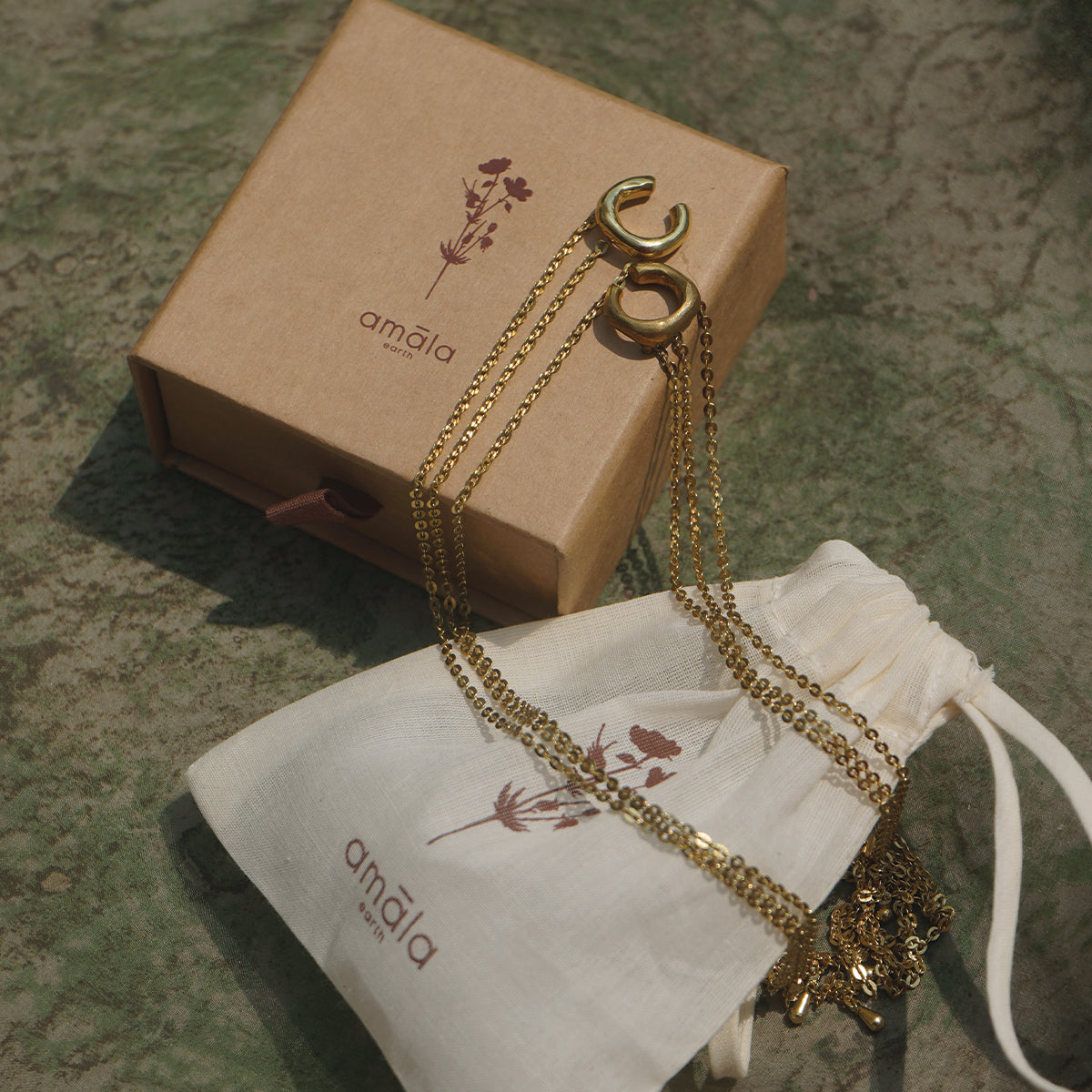 Dew drop Earchain - Brass