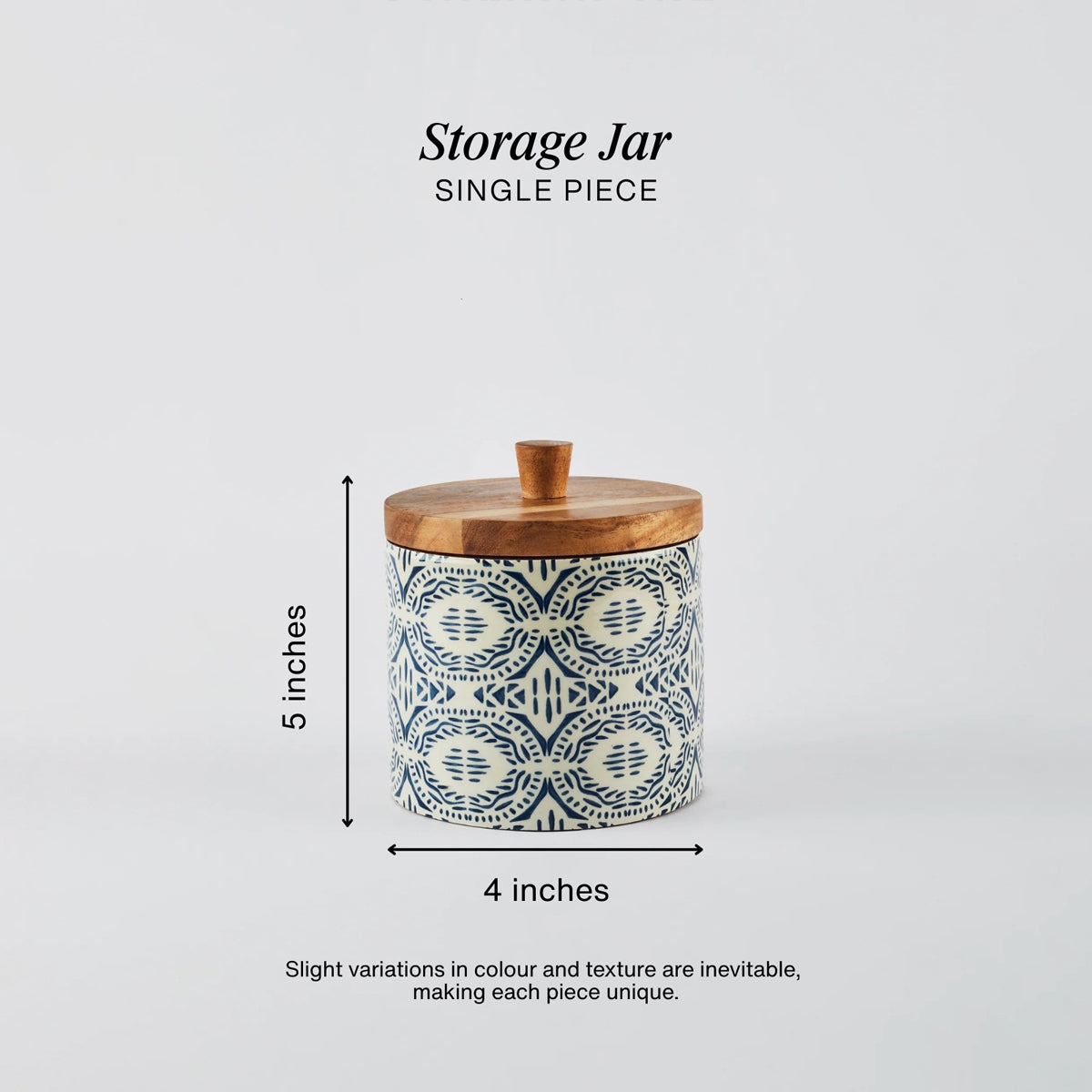 Fai Wooden Storage Jar (5 inches)