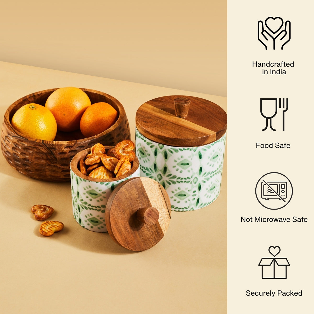Sigago Wooden Storage Jar (4 inches)