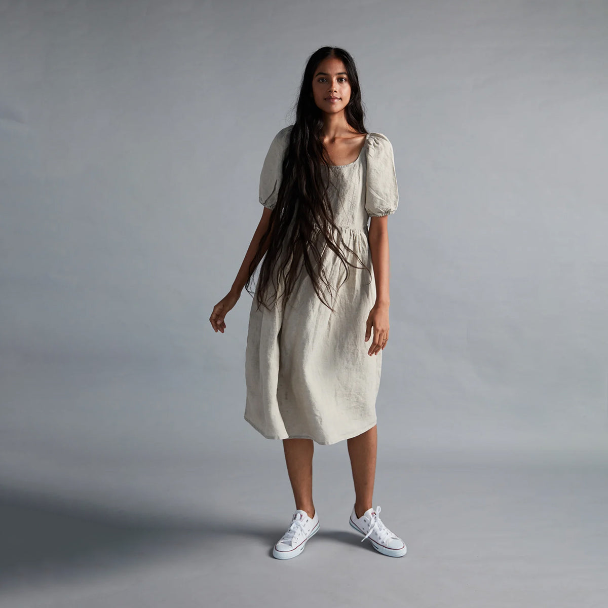 Linen Farm Dress | Ecru