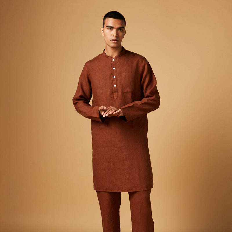 Linen Kurta Pajama Set