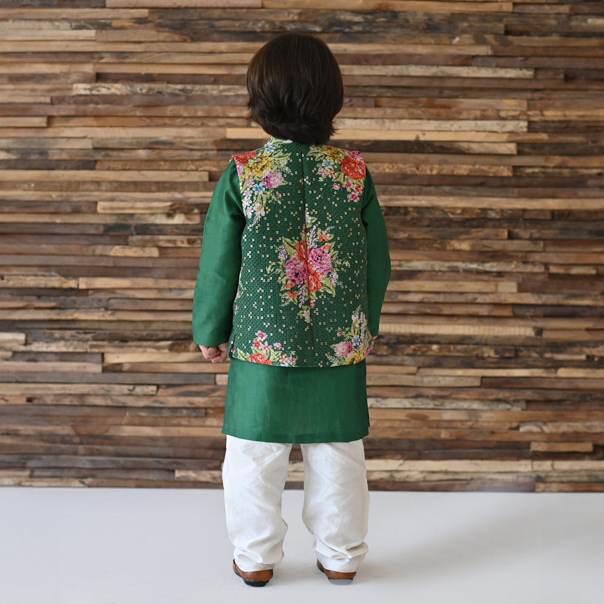 Abeer Bandhi Set Green