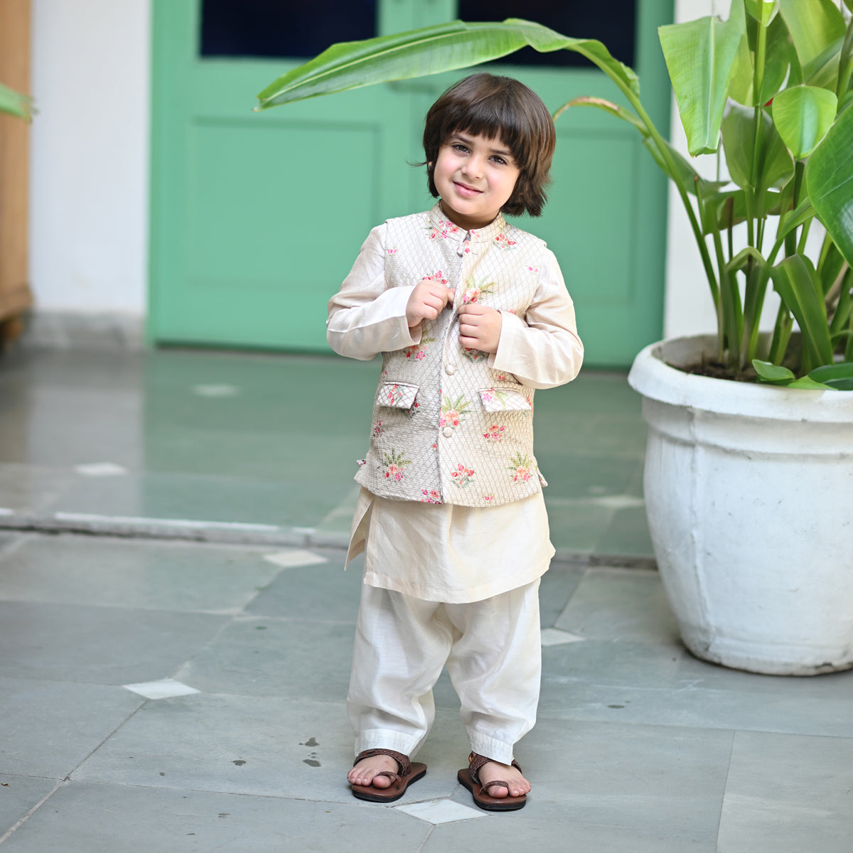 Uday Bandhi Set -Beige Anaar Bagh