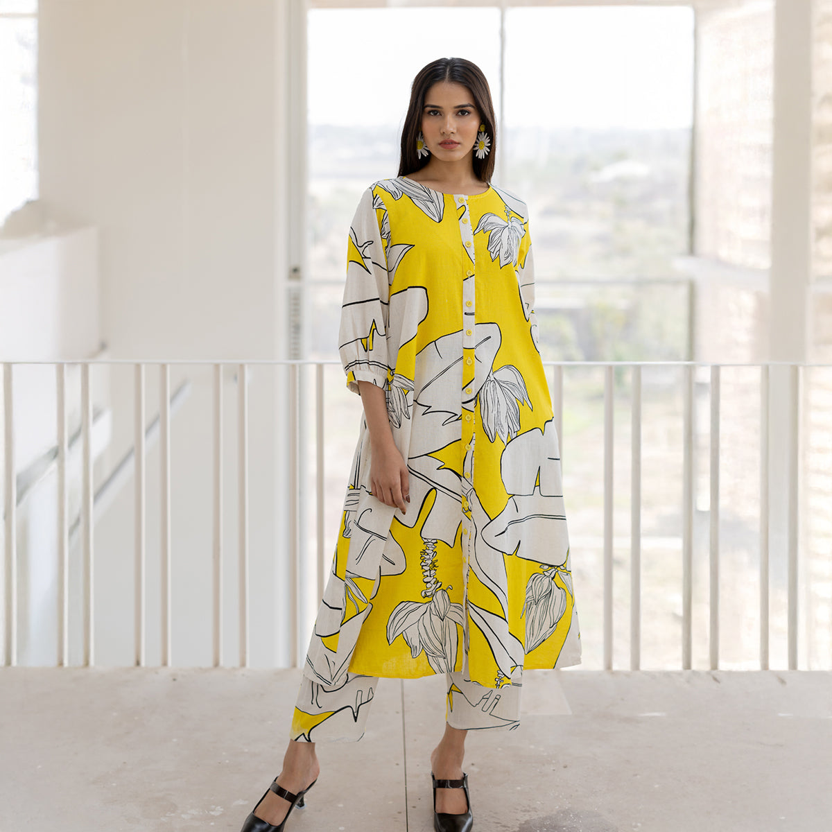 Plantain Orchard Button Down kurta set