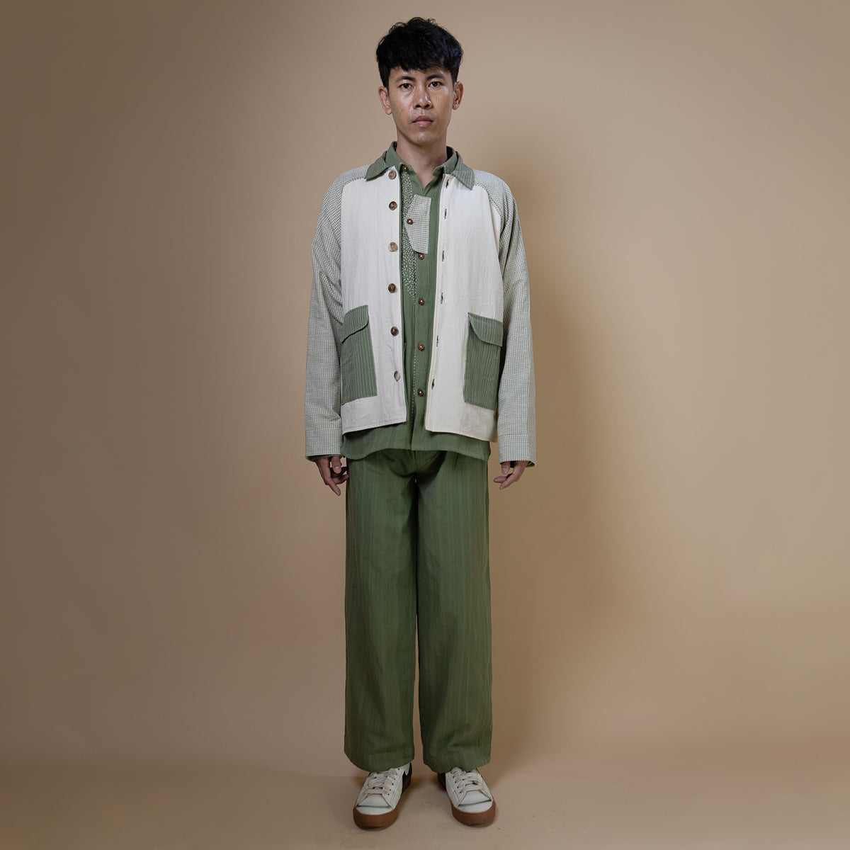 Meadows Unisex Colour Blocked Shirt Jacket