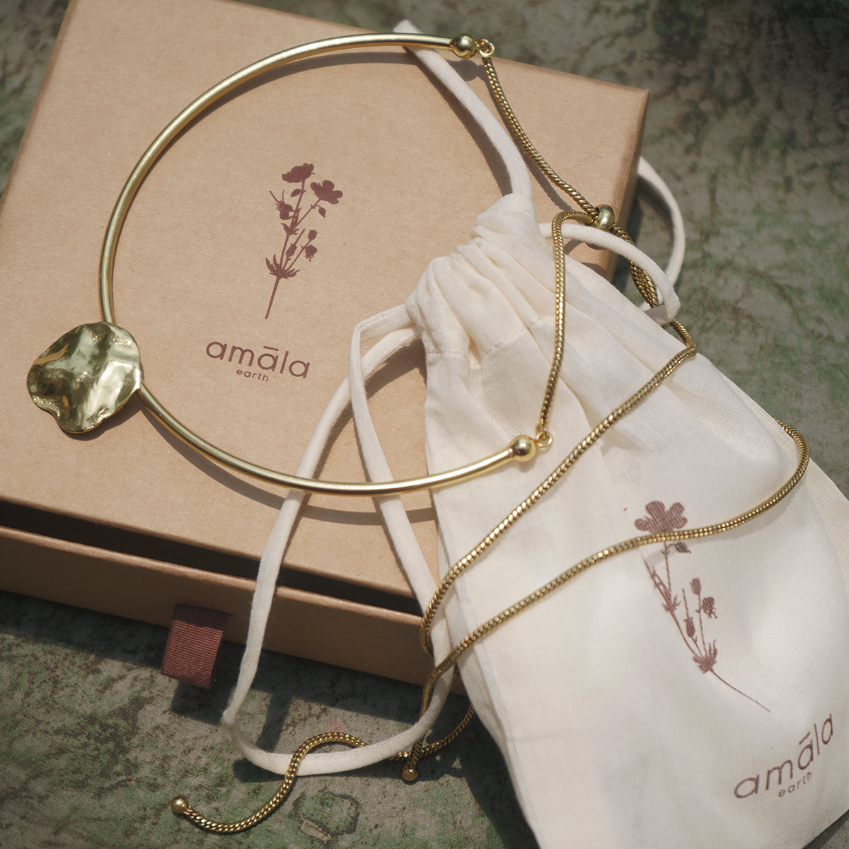 Drops Choker - Brass