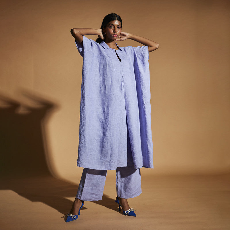 Women Linen Dress | Kaftan Dress | Lavender