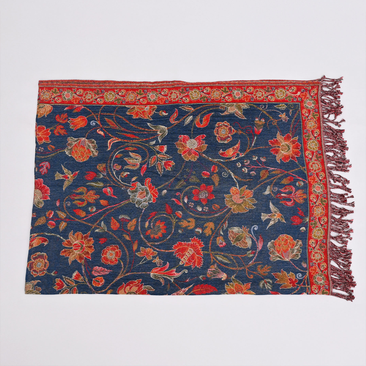 The Crimson Bloom Throw