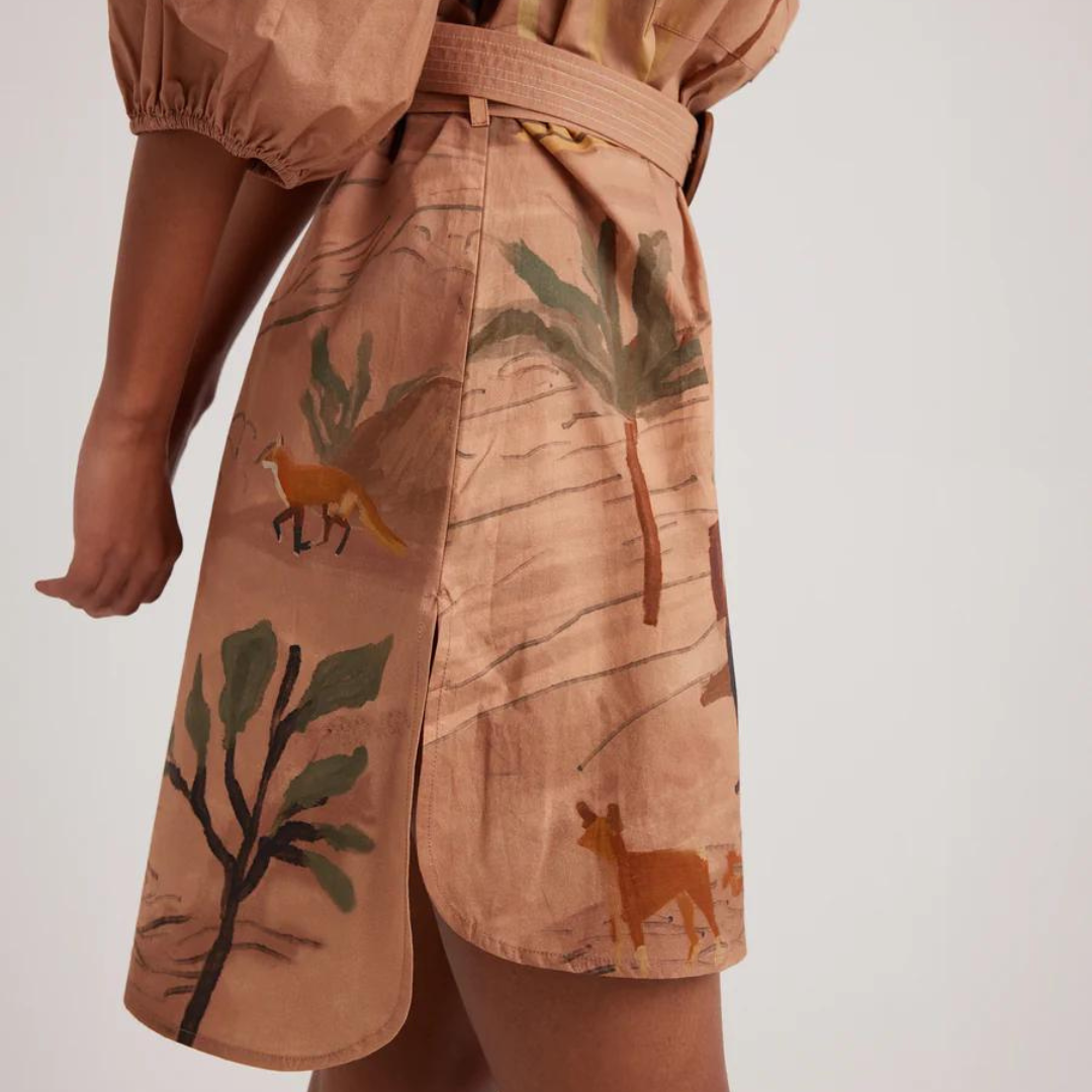 Poplin Belted Short Dress