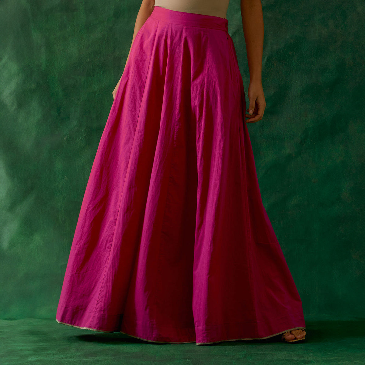 Front Slit Black Zari Silk Kurta, with Cotton Sharara & Katan Dupatta