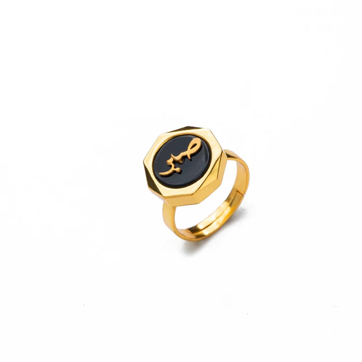 Sabr Black Onyx Ring - Adjustable