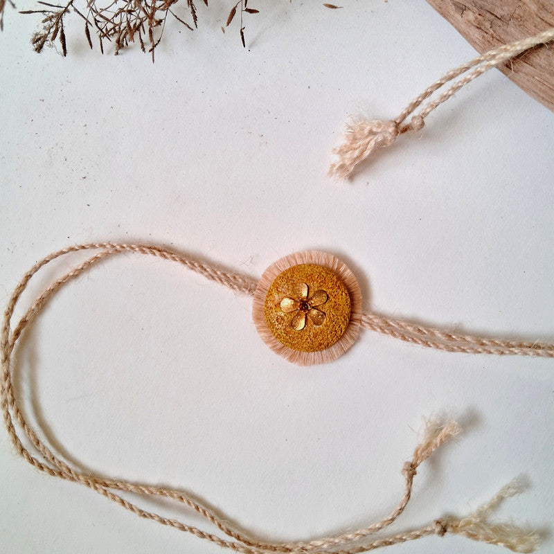 Grass Jute Rakhi For Bhaiya | Twin Floral Rakhi | Set of 2