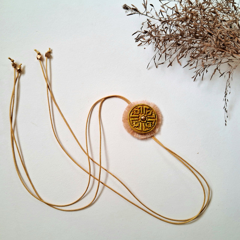 Cotton Rakhi For Bhai | Swastika Rakhi | Mustard Yellow