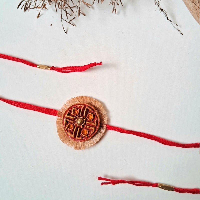 Cotton Rakhi For Bhaiya | Swastika Rakhi & Lady Ring | Set of 2