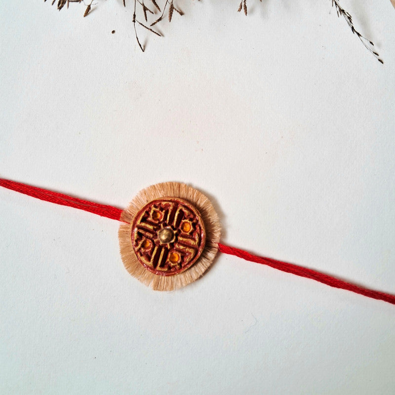 Cotton Rakhi For Bhaiya | Swastika Rakhi & Lady Ring | Set of 2