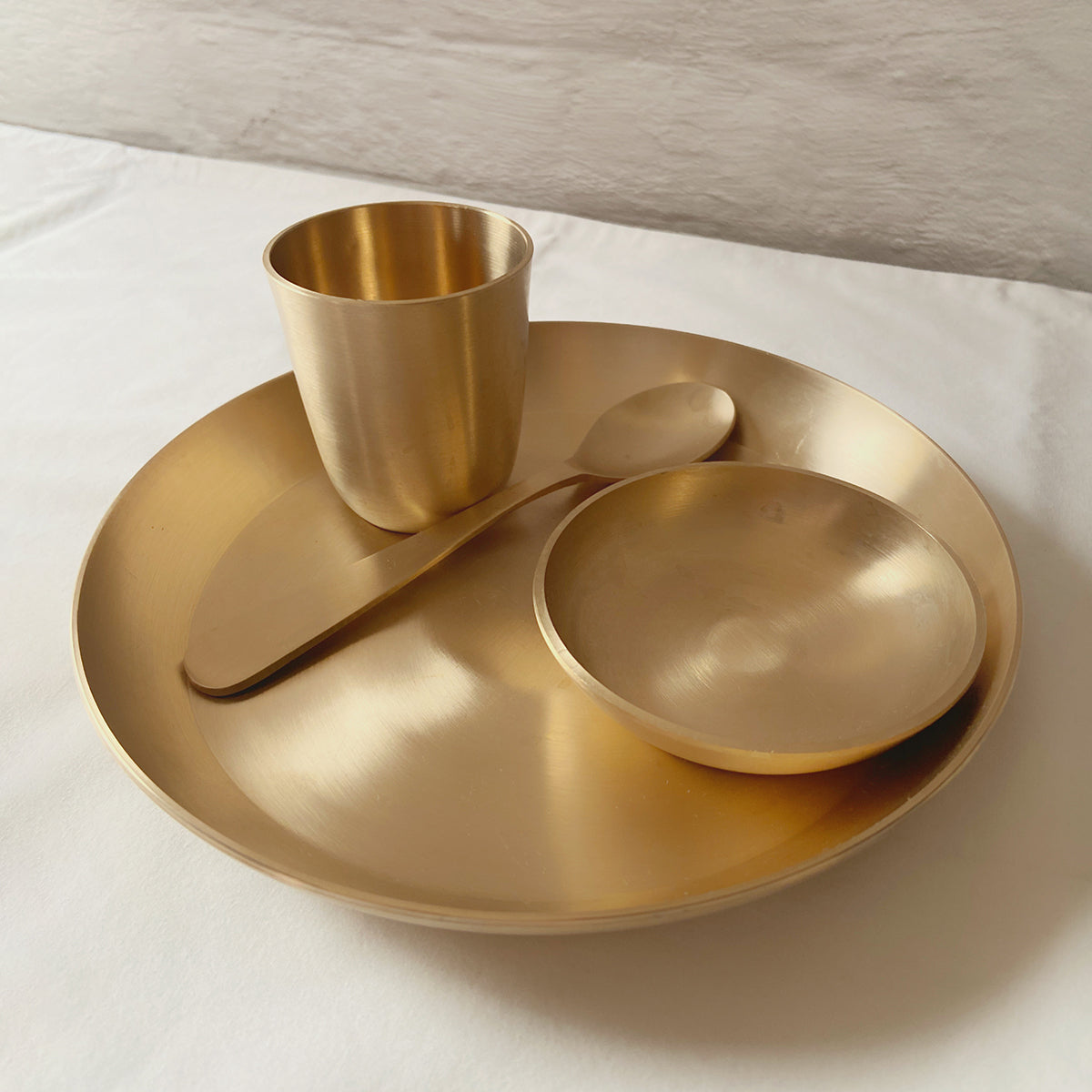 Mini Kansa Thali Set | 8 inches | Set of 4