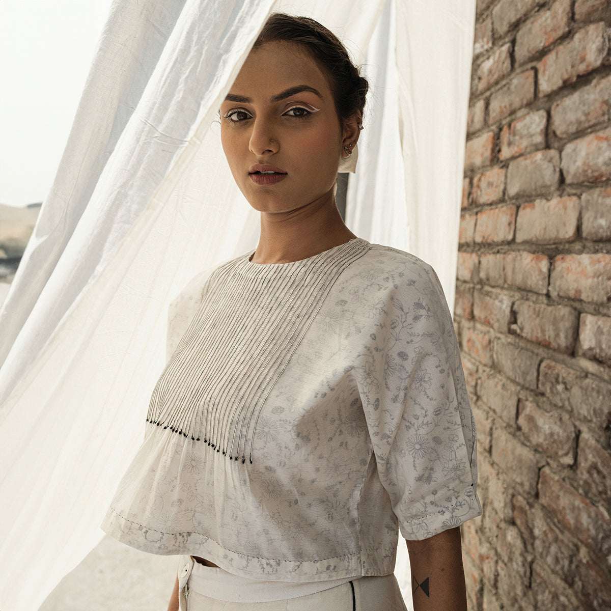 Olearia Pin Tuck Blouse