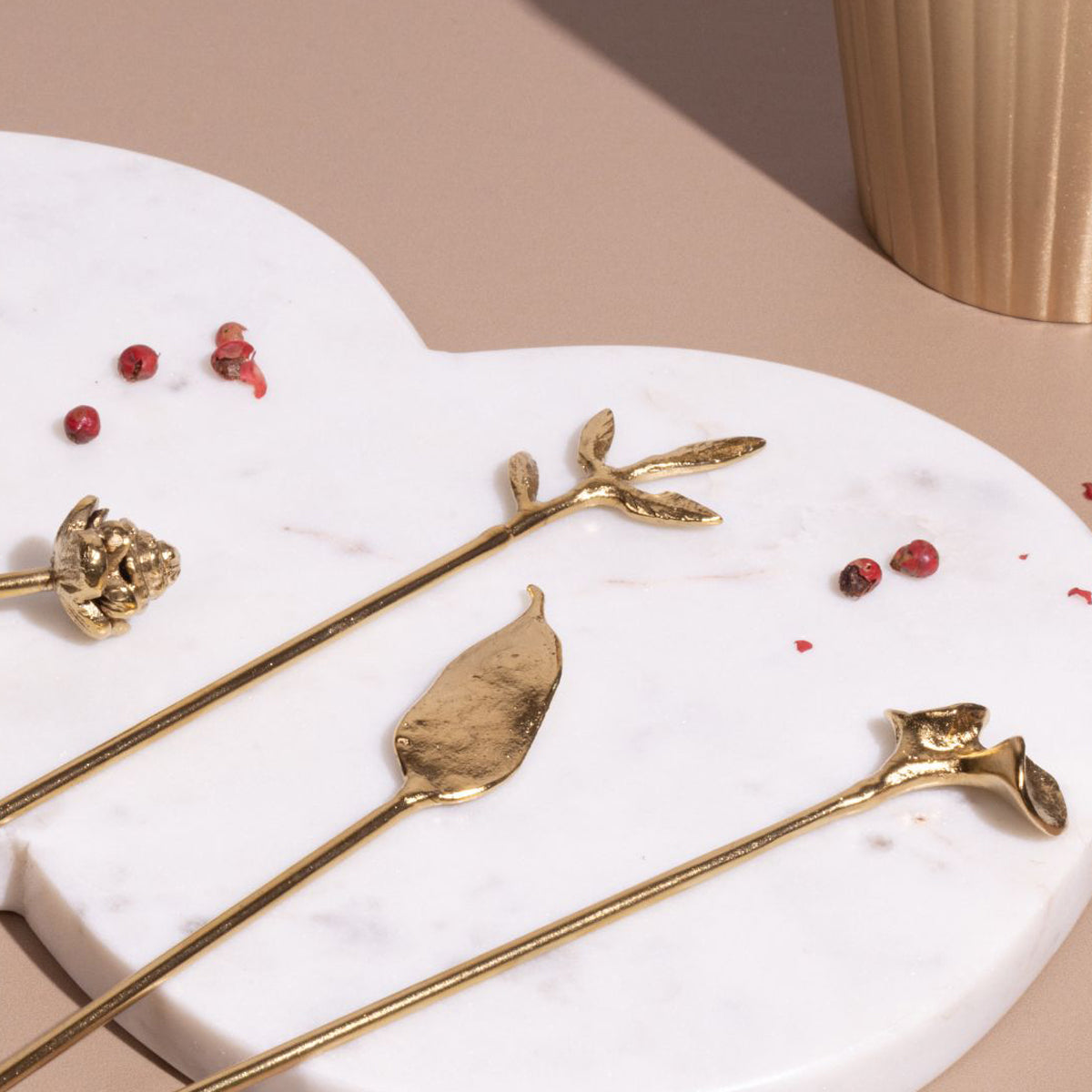 Brass Cocktail Stirrer | Set of 4