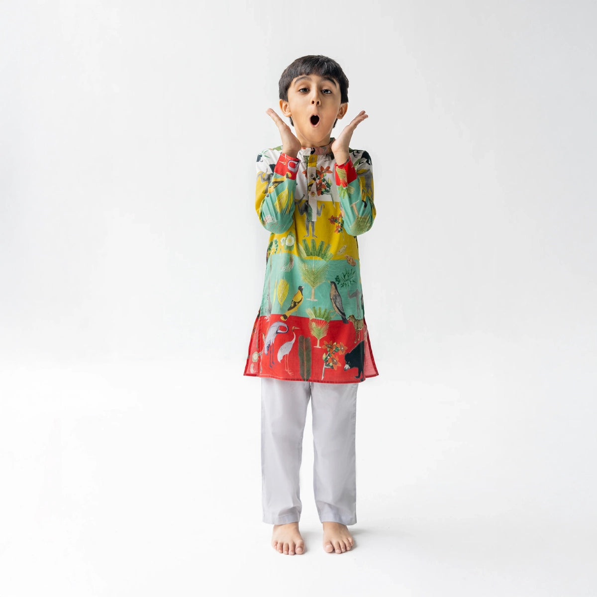 Multi Chidiyaaghar Ki Sair Kurta Pyjama