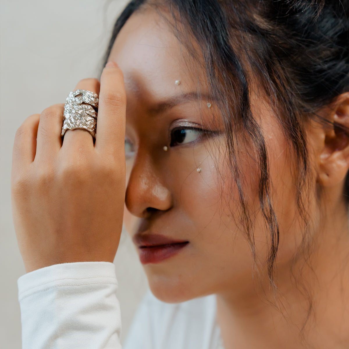 Aabha Ring Silver-Non-Adjustable