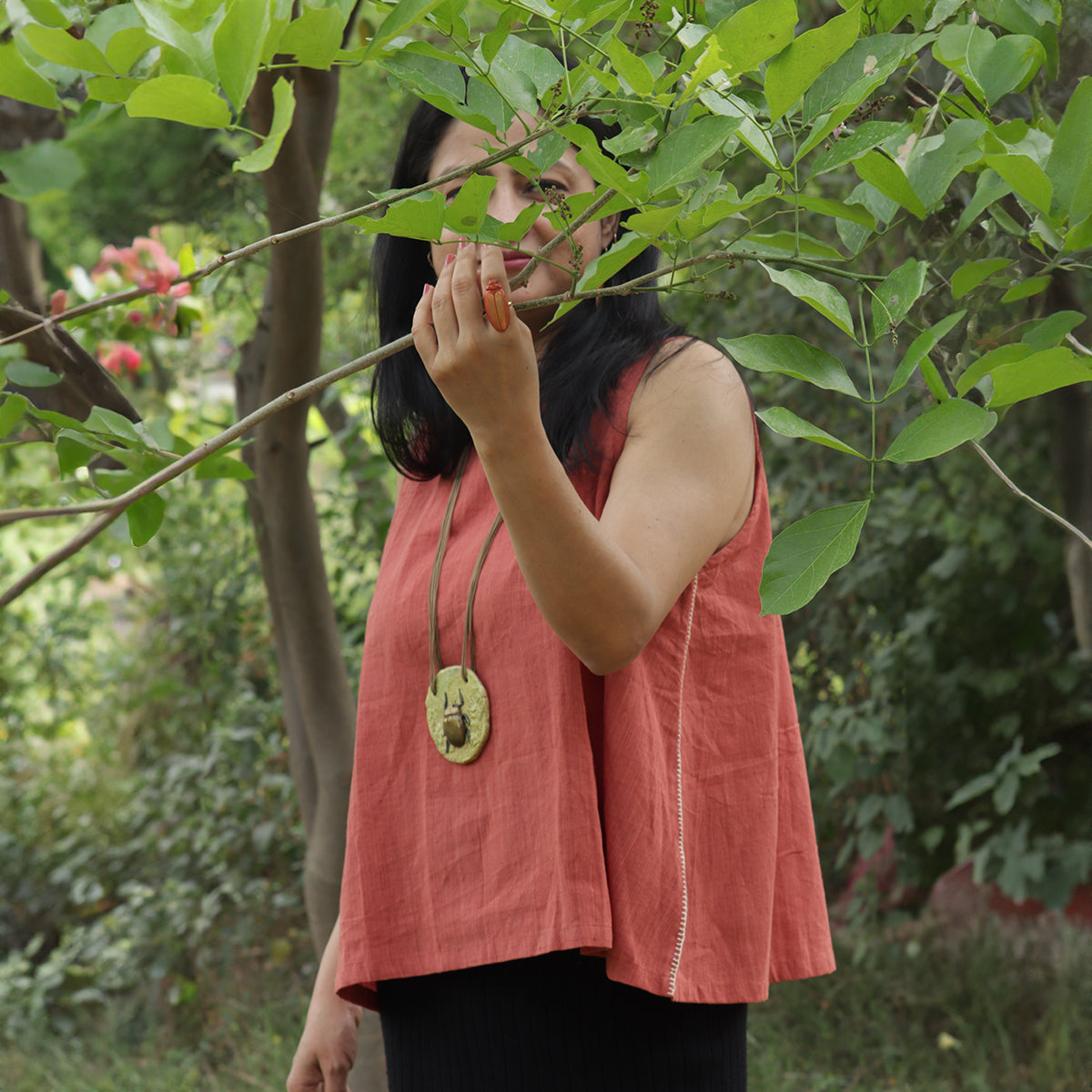 Golden Beetle Pendant