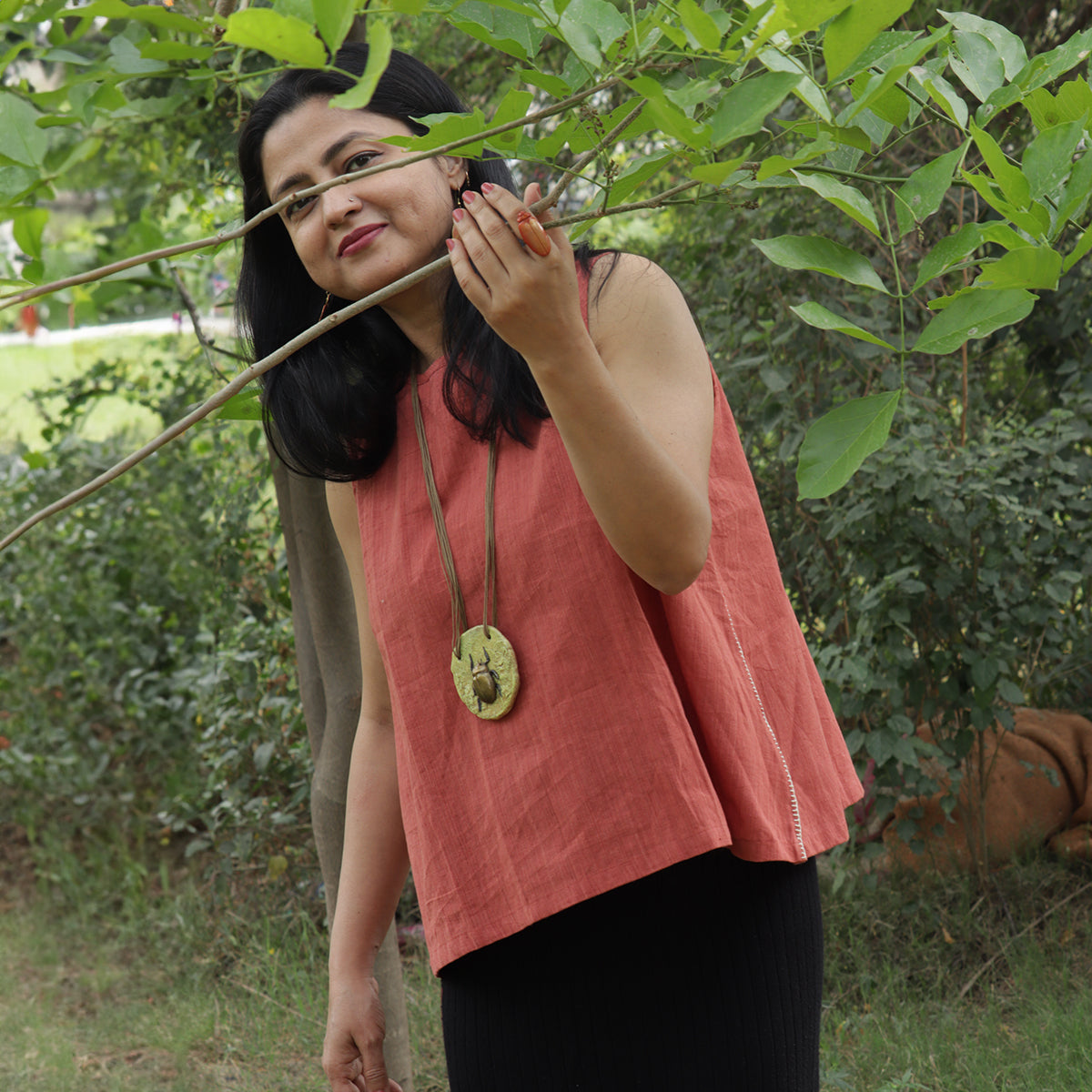 Golden Beetle Pendant