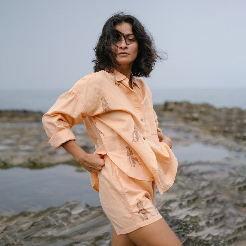 Handpainted Linen Shorts