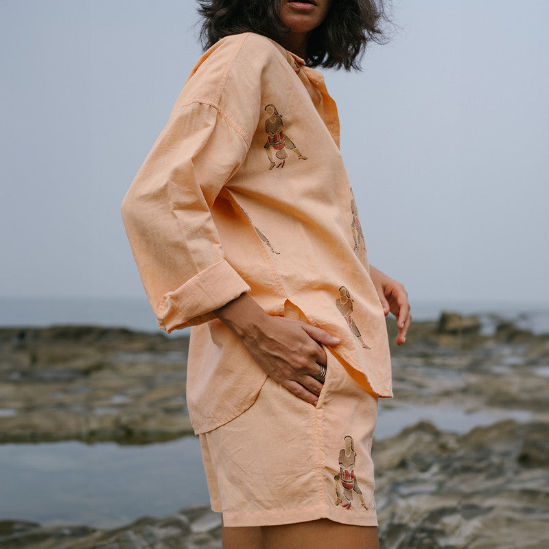 Handpainted Linen Shorts