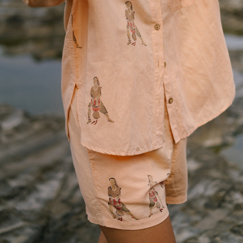 Handpainted Linen Shorts