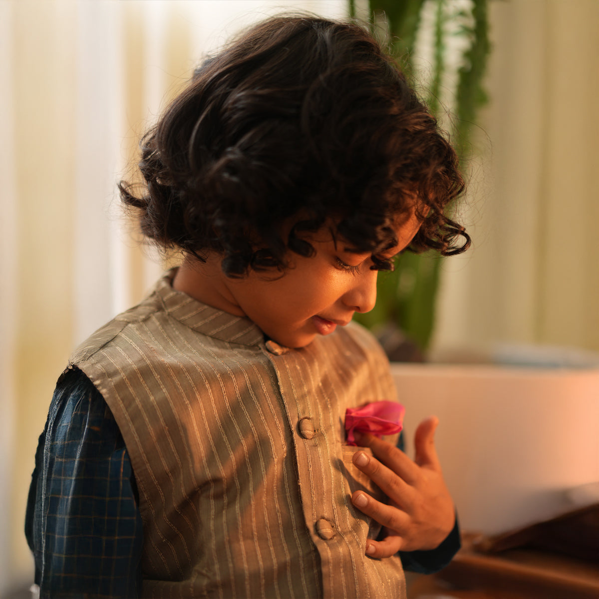 Indu Bandi Gold Nehru Jacket