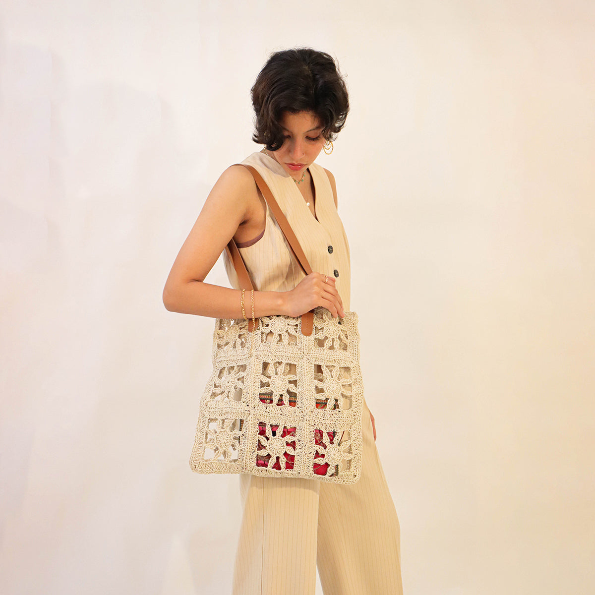 Sunflower Crochet Tote Bag