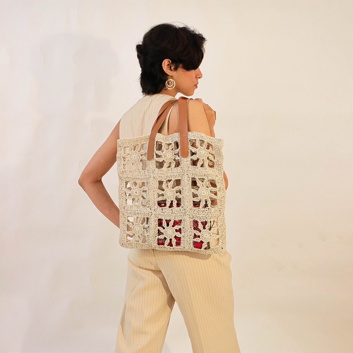 Sunflower Crochet Tote Bag