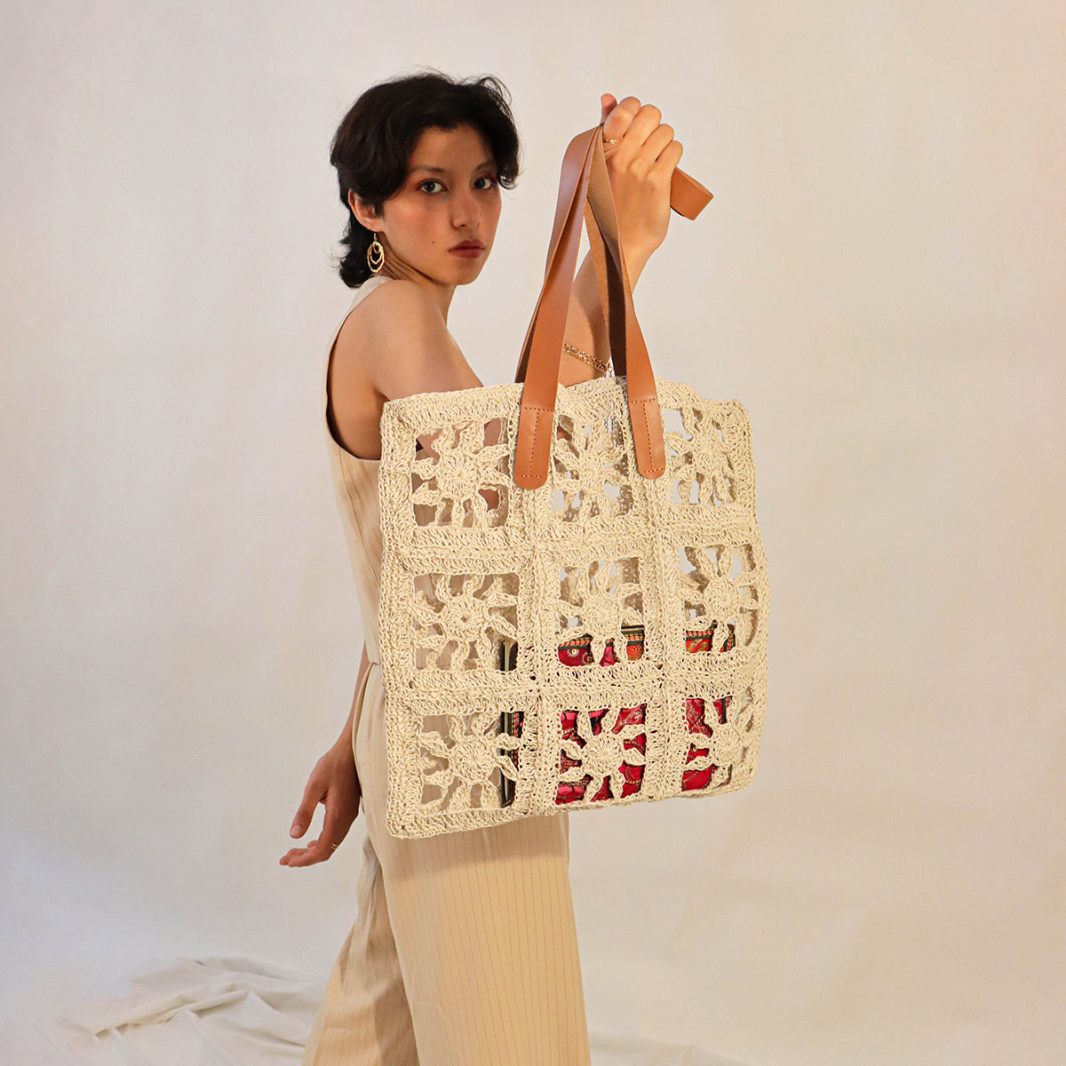 Sunflower Crochet Tote Bag