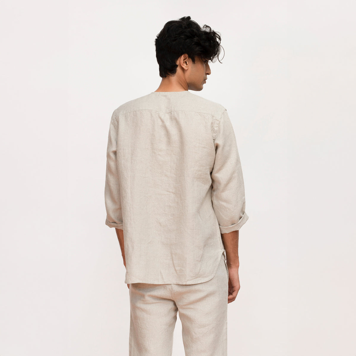 Undyed Linen Men's Pyjama Set