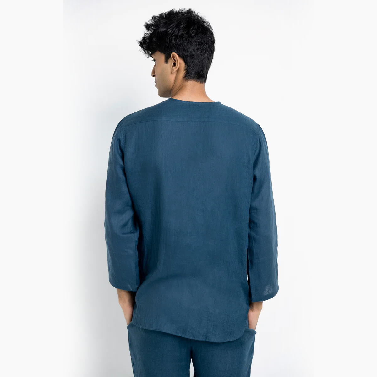 Indigo Linen Men's Pyjama Set