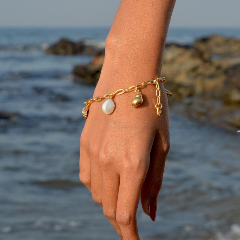 Real Shell Bracelet | Gold Plated