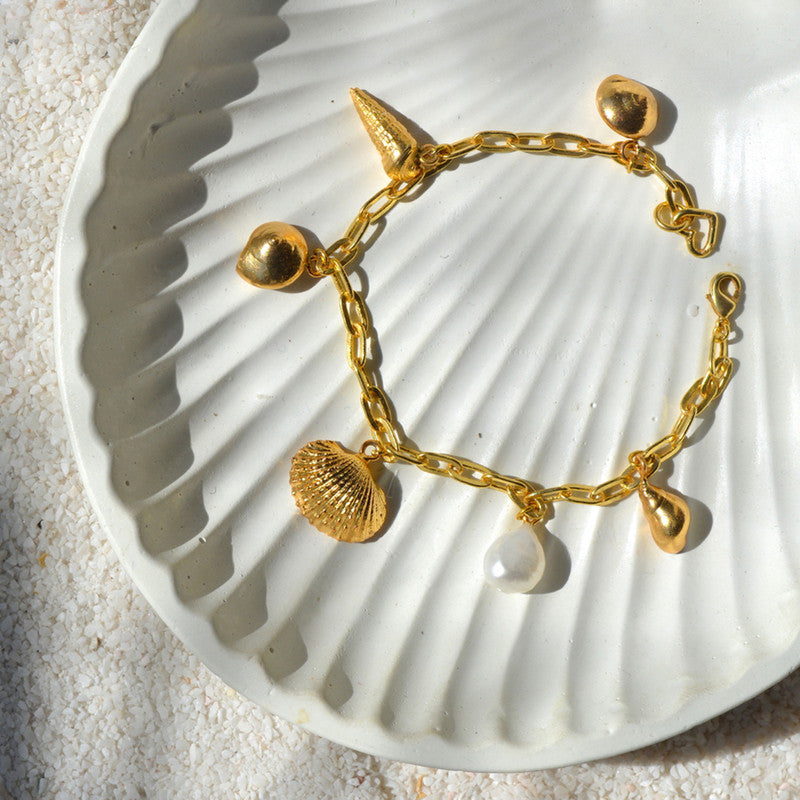 Real Shell Bracelet | Gold Plated