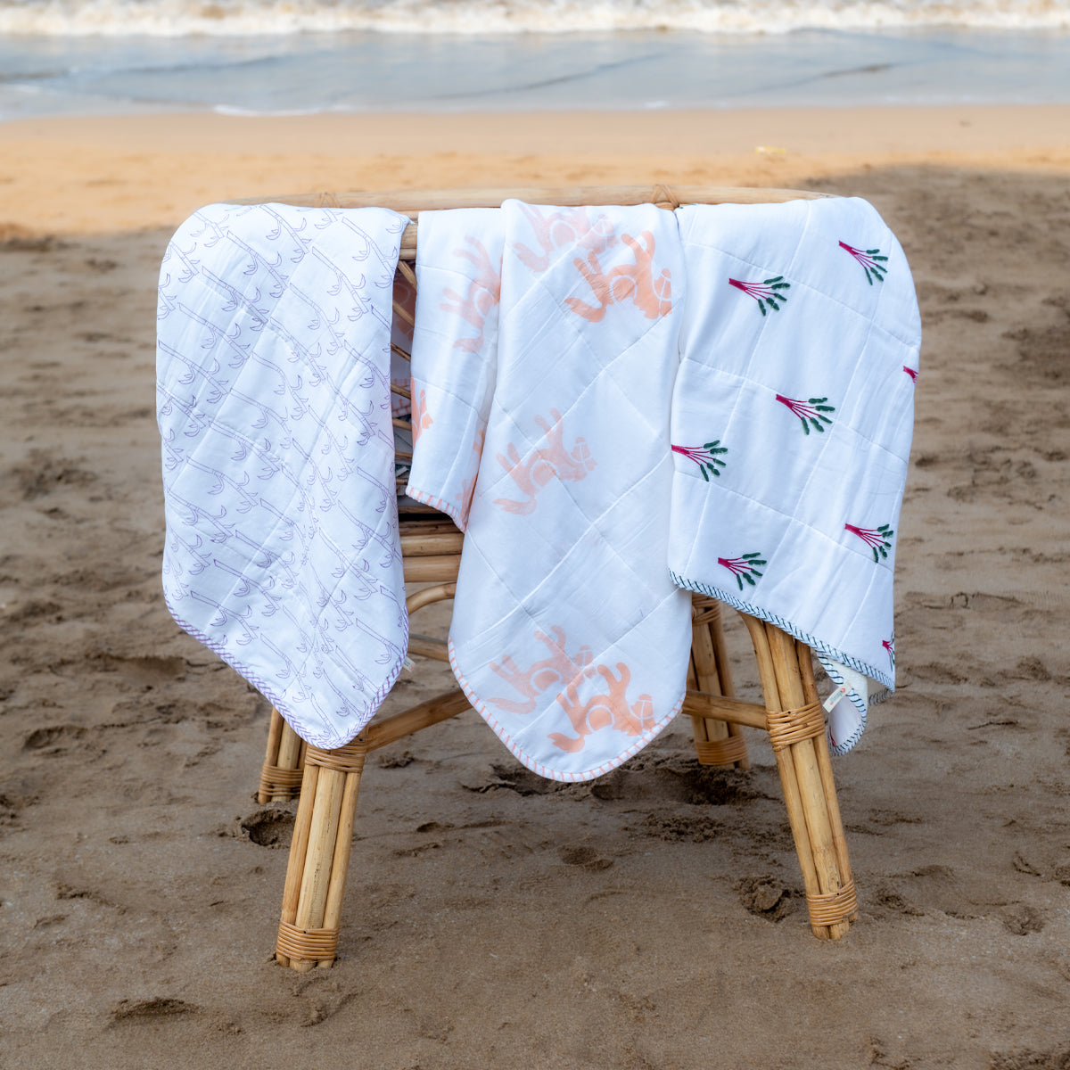 Baby Hooded Towel | Pure Cotton Terry - Tree | Purple