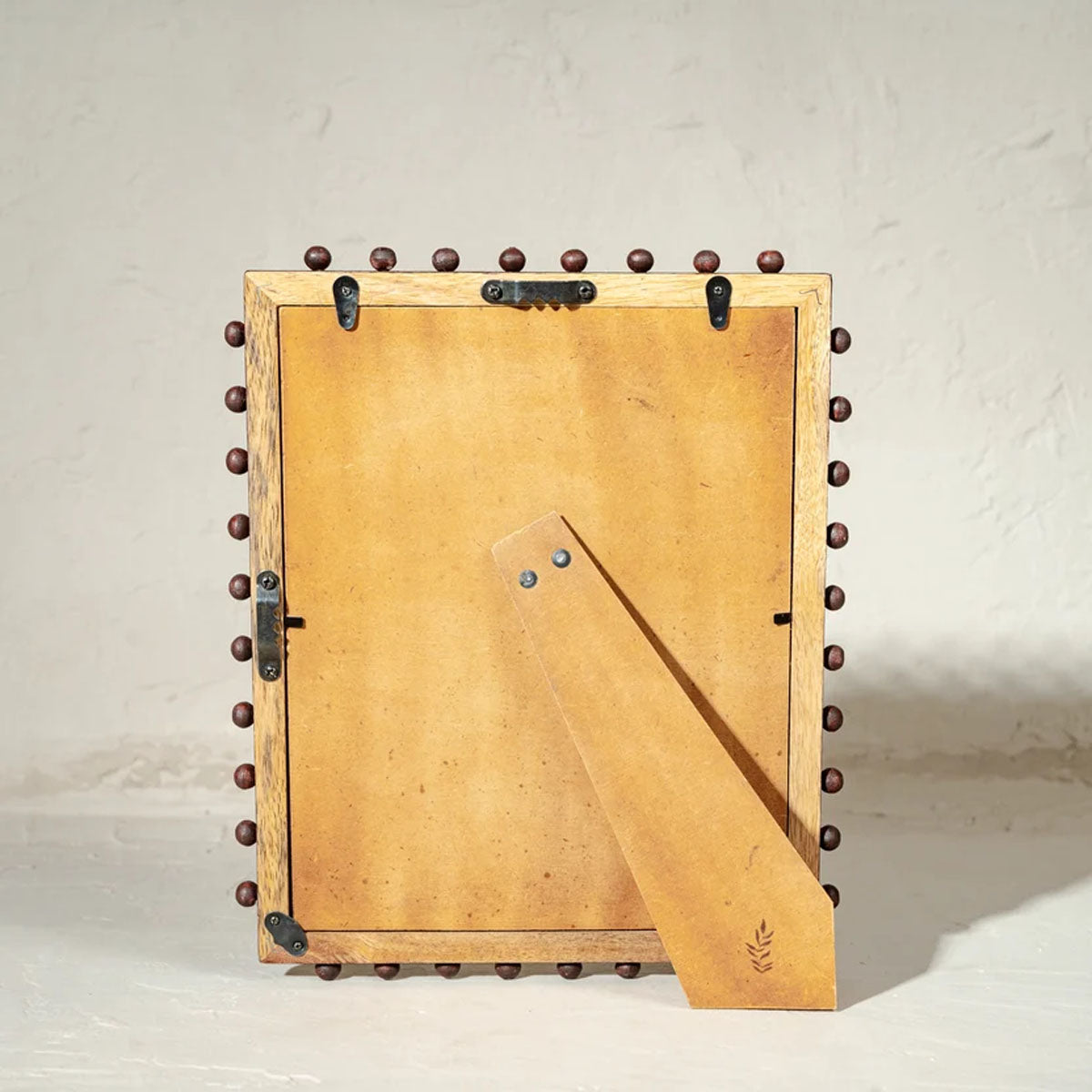 Beaded Wooden Photo Frame | Burgundy | Holds 8x10 Inch Photo