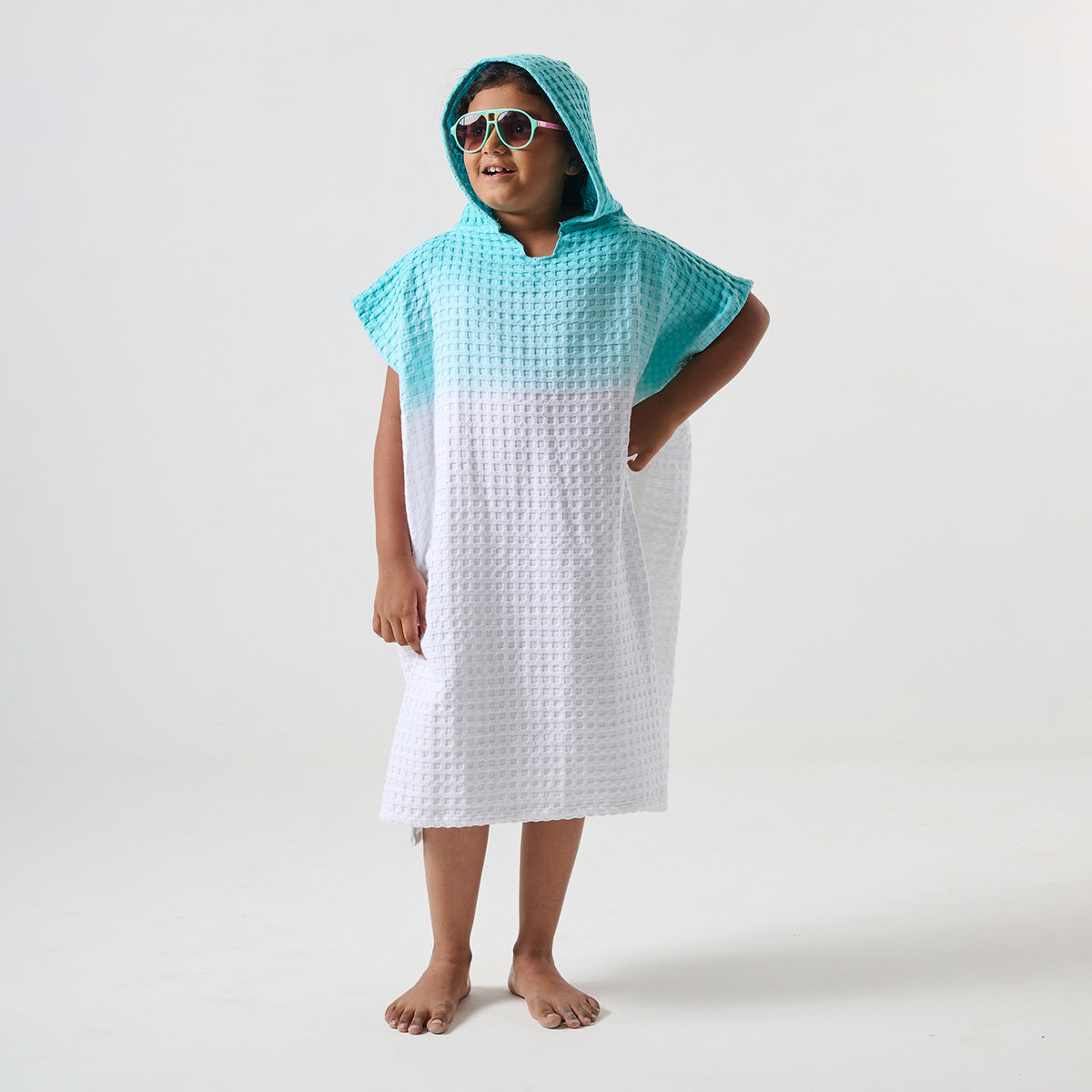 Kids Bath Towel | Poncho Style | Blue